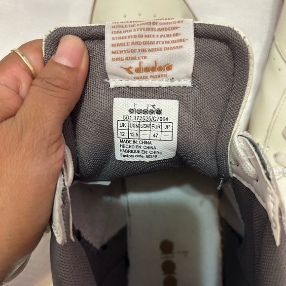 Diadora Charcoal and Ivory Sneakers - Picture 2 of 4